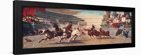 A Roman Chariot Race, the Circus Maximus, 20th Century-null-Framed Giclee Print