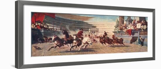 A Roman Chariot Race, the Circus Maximus, 20th Century-null-Framed Giclee Print