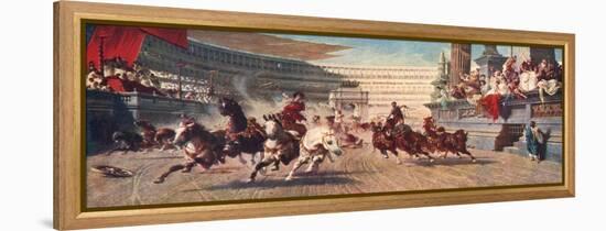 A Roman Chariot Race, the Circus Maximus, 20th Century-null-Framed Premier Image Canvas