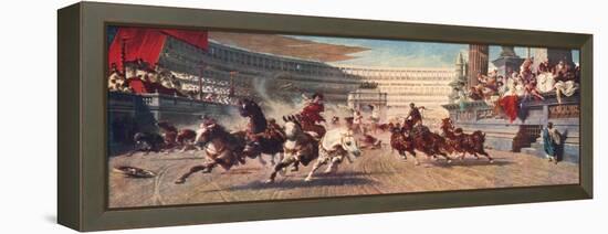 A Roman Chariot Race, the Circus Maximus, 20th Century-null-Framed Premier Image Canvas