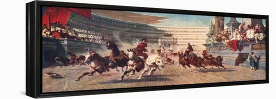 A Roman Chariot Race, the Circus Maximus, 20th Century-null-Framed Premier Image Canvas