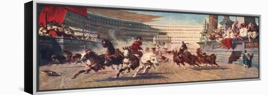 A Roman Chariot Race, the Circus Maximus, 20th Century-null-Framed Premier Image Canvas