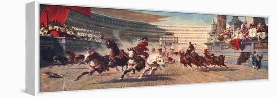 A Roman Chariot Race, the Circus Maximus, 20th Century-null-Framed Premier Image Canvas