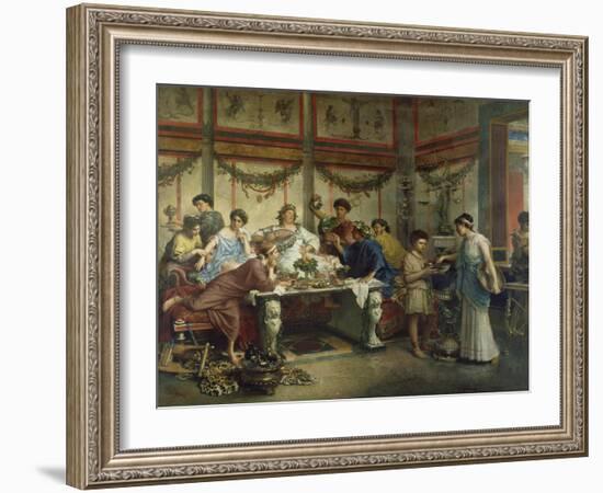 A Roman Feast-Roberto Bompiani-Framed Giclee Print