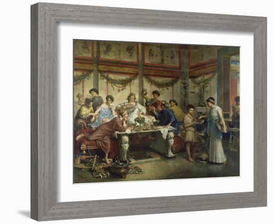 A Roman Feast-Roberto Bompiani-Framed Giclee Print