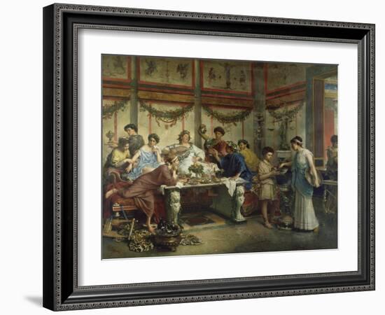 A Roman Feast-Roberto Bompiani-Framed Giclee Print