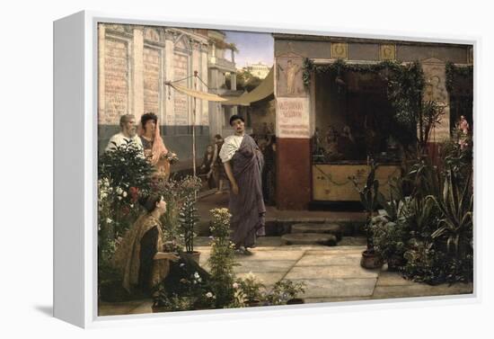 A Roman Flower Market, 1868-Sir Lawrence Alma-Tadema-Framed Premier Image Canvas