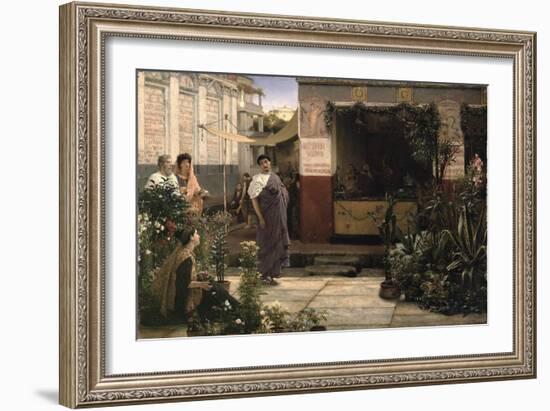 A Roman Flower Market, 1868-Sir Lawrence Alma-Tadema-Framed Giclee Print