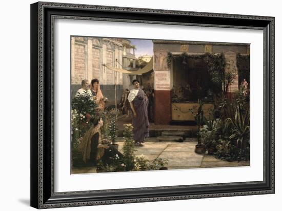 A Roman Flower Market, 1868-Sir Lawrence Alma-Tadema-Framed Giclee Print