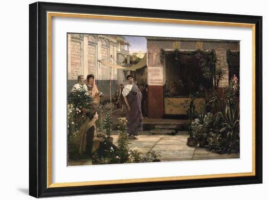 A Roman Flower Market, 1868-Sir Lawrence Alma-Tadema-Framed Giclee Print