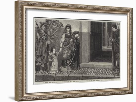 A Roman Lady Returning from Making Purchases-Sir Lawrence Alma-Tadema-Framed Giclee Print