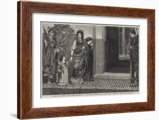 A Roman Lady Returning from Making Purchases-Sir Lawrence Alma-Tadema-Framed Giclee Print