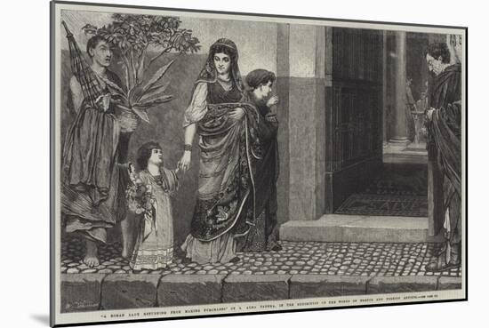 A Roman Lady Returning from Making Purchases-Sir Lawrence Alma-Tadema-Mounted Giclee Print