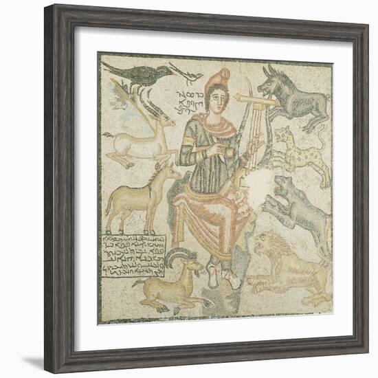 A Roman Marble Mosaic Depicting Orpheus, Eastern Mediterranean, 204 AD-null-Framed Giclee Print