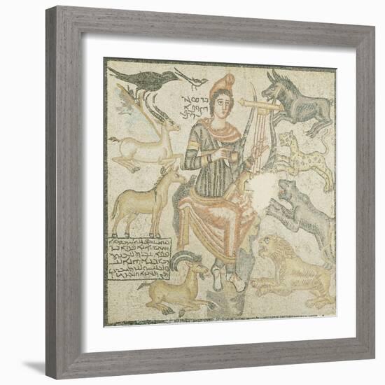 A Roman Marble Mosaic Depicting Orpheus, Eastern Mediterranean, 204 AD-null-Framed Giclee Print