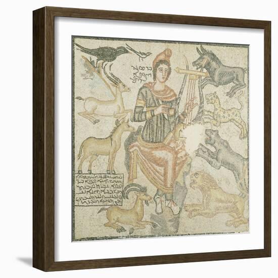 A Roman Marble Mosaic Depicting Orpheus, Eastern Mediterranean, 204 AD-null-Framed Giclee Print