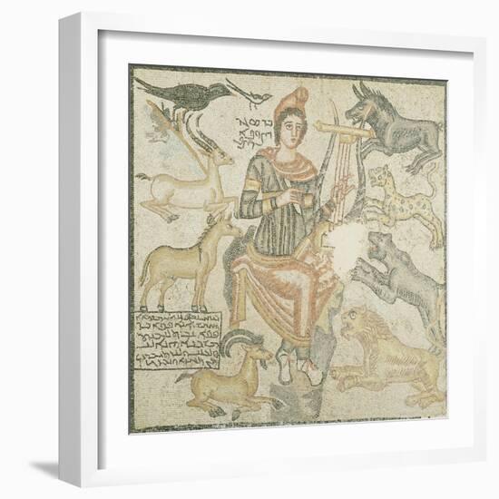 A Roman Marble Mosaic Depicting Orpheus, Eastern Mediterranean, 204 AD-null-Framed Giclee Print