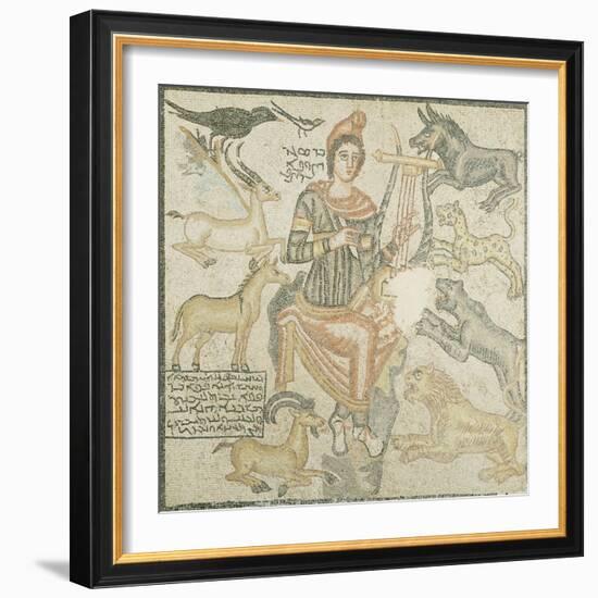 A Roman Marble Mosaic Depicting Orpheus, Eastern Mediterranean, 204 AD-null-Framed Giclee Print