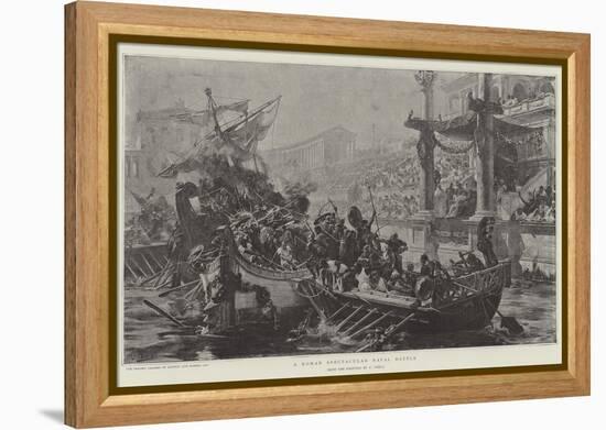 A Roman Spectacular Naval Battle-Ulpiano Checa Y Sanz-Framed Premier Image Canvas