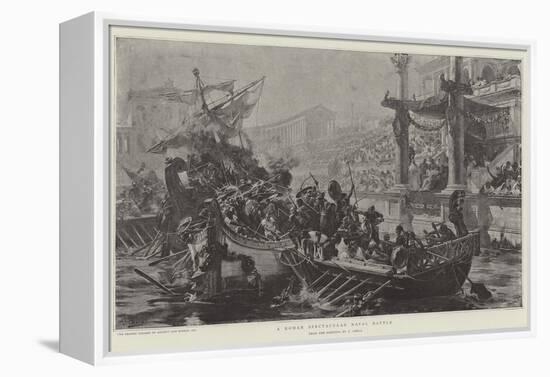 A Roman Spectacular Naval Battle-Ulpiano Checa Y Sanz-Framed Premier Image Canvas