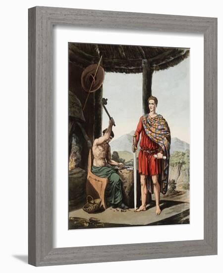 A Romanised Briton and a Feryllt-Robert Havell-Framed Giclee Print