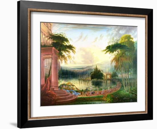 A Romantic Landscape with the Arrival of the Queen of Sheba, C.1830-Samuel Colman-Framed Giclee Print