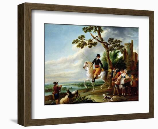 A Romantic Meeting-Louis Joseph Watteau-Framed Giclee Print