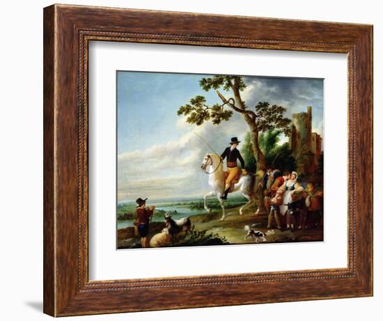 A Romantic Meeting-Louis Joseph Watteau-Framed Giclee Print