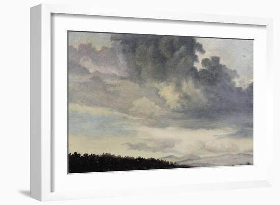 A Rome : étude de ciel chargé de Nuages-Pierre Henri de Valenciennes-Framed Giclee Print