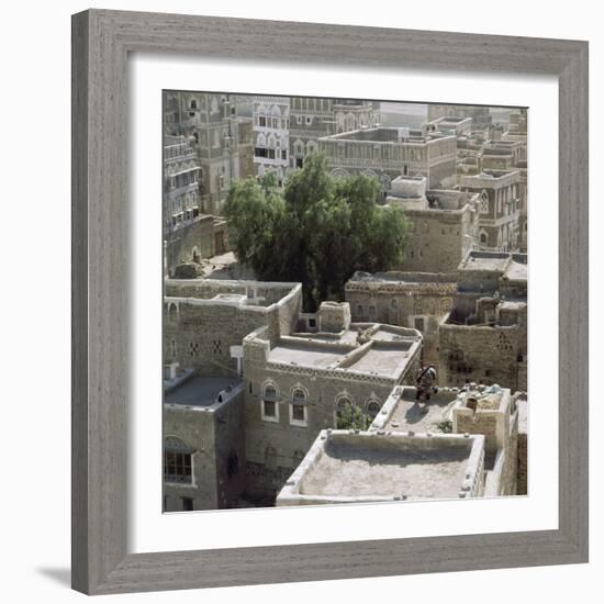 A rooftop view of San'a-Werner Forman-Framed Giclee Print