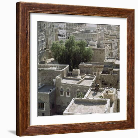 A rooftop view of San'a-Werner Forman-Framed Giclee Print