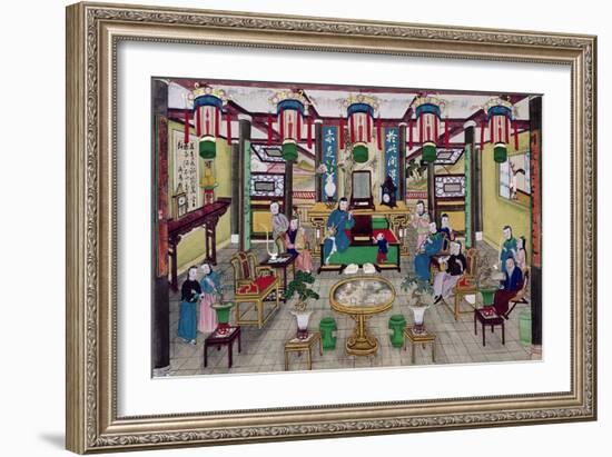 A Room in the House of Mr. Kong, a Peking Merchant-Chinese School-Framed Giclee Print