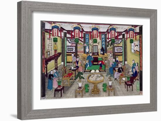 A Room in the House of Mr. Kong, a Peking Merchant-Chinese School-Framed Giclee Print