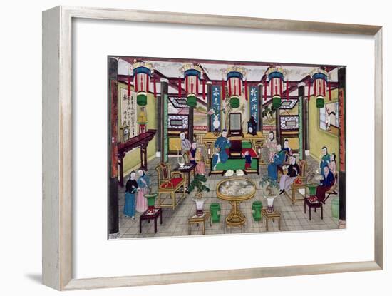 A Room in the House of Mr. Kong, a Peking Merchant-Chinese School-Framed Giclee Print