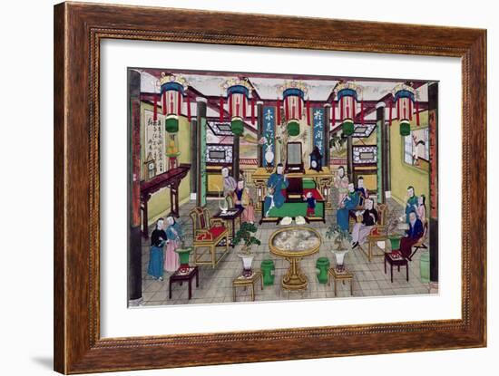 A Room in the House of Mr. Kong, a Peking Merchant-Chinese School-Framed Giclee Print