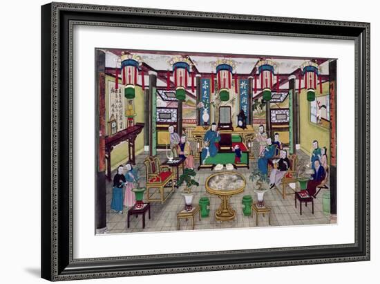 A Room in the House of Mr. Kong, a Peking Merchant-Chinese School-Framed Giclee Print