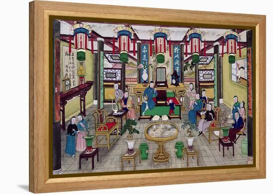 A Room in the House of Mr. Kong, a Peking Merchant-Chinese School-Framed Premier Image Canvas