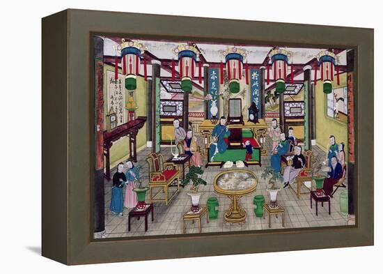 A Room in the House of Mr. Kong, a Peking Merchant-Chinese School-Framed Premier Image Canvas