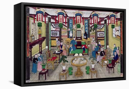 A Room in the House of Mr. Kong, a Peking Merchant-Chinese School-Framed Premier Image Canvas