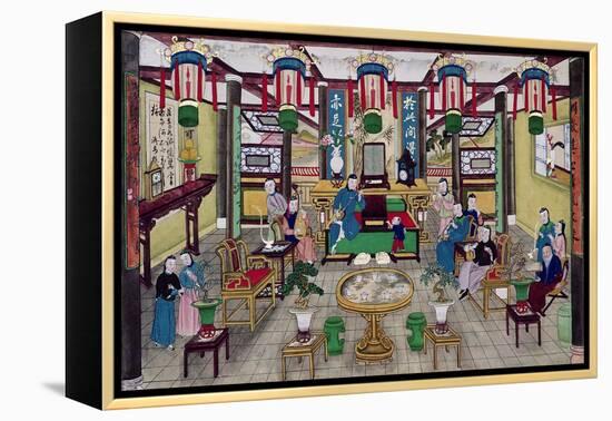 A Room in the House of Mr. Kong, a Peking Merchant-Chinese School-Framed Premier Image Canvas