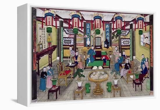 A Room in the House of Mr. Kong, a Peking Merchant-Chinese School-Framed Premier Image Canvas