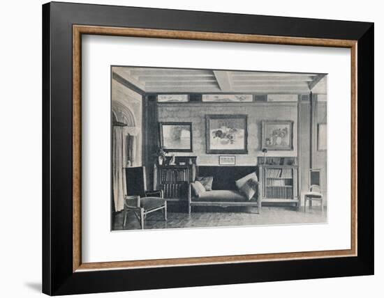 A room in the Paris residence of monsieur G. Roucher, with furniture by Maurice Dufrene, c1909-Unknown-Framed Photographic Print