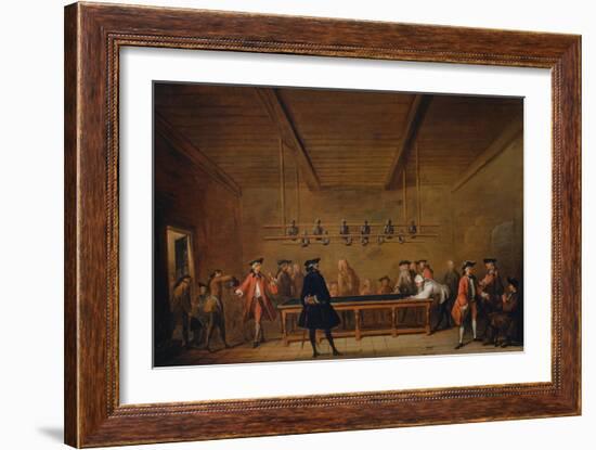 A Room of Game of Billiard at Paris, c. 1725-null-Framed Giclee Print