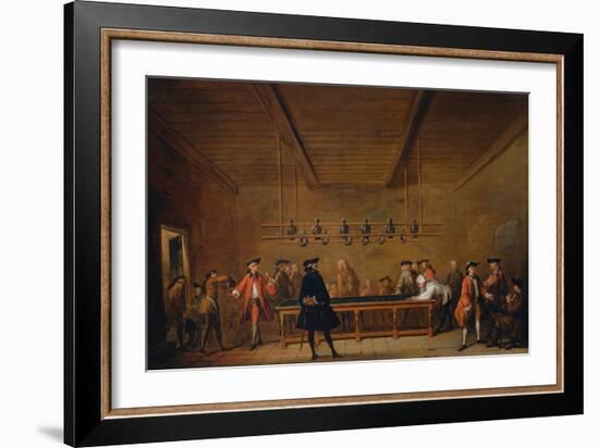 A Room of Game of Billiard at Paris, c. 1725-null-Framed Giclee Print