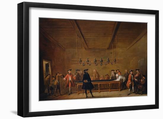 A Room of Game of Billiard at Paris, c. 1725-null-Framed Giclee Print