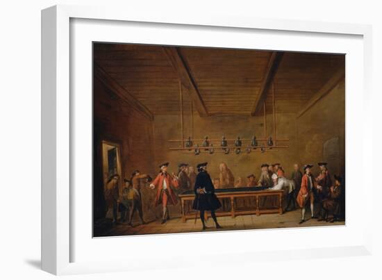 A Room of Game of Billiard at Paris, c. 1725-null-Framed Giclee Print