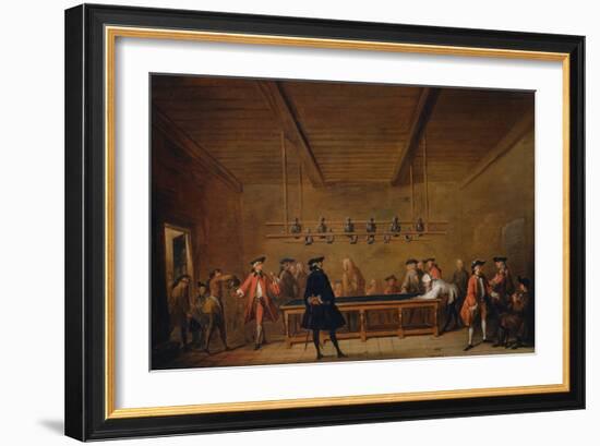 A Room of Game of Billiard at Paris, c. 1725-null-Framed Giclee Print
