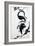 A Rooster Sumi on Paper-Jakuchu Ito-Framed Giclee Print