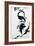 A Rooster Sumi on Paper-Jakuchu Ito-Framed Giclee Print