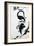 A Rooster Sumi on Paper-Jakuchu Ito-Framed Giclee Print